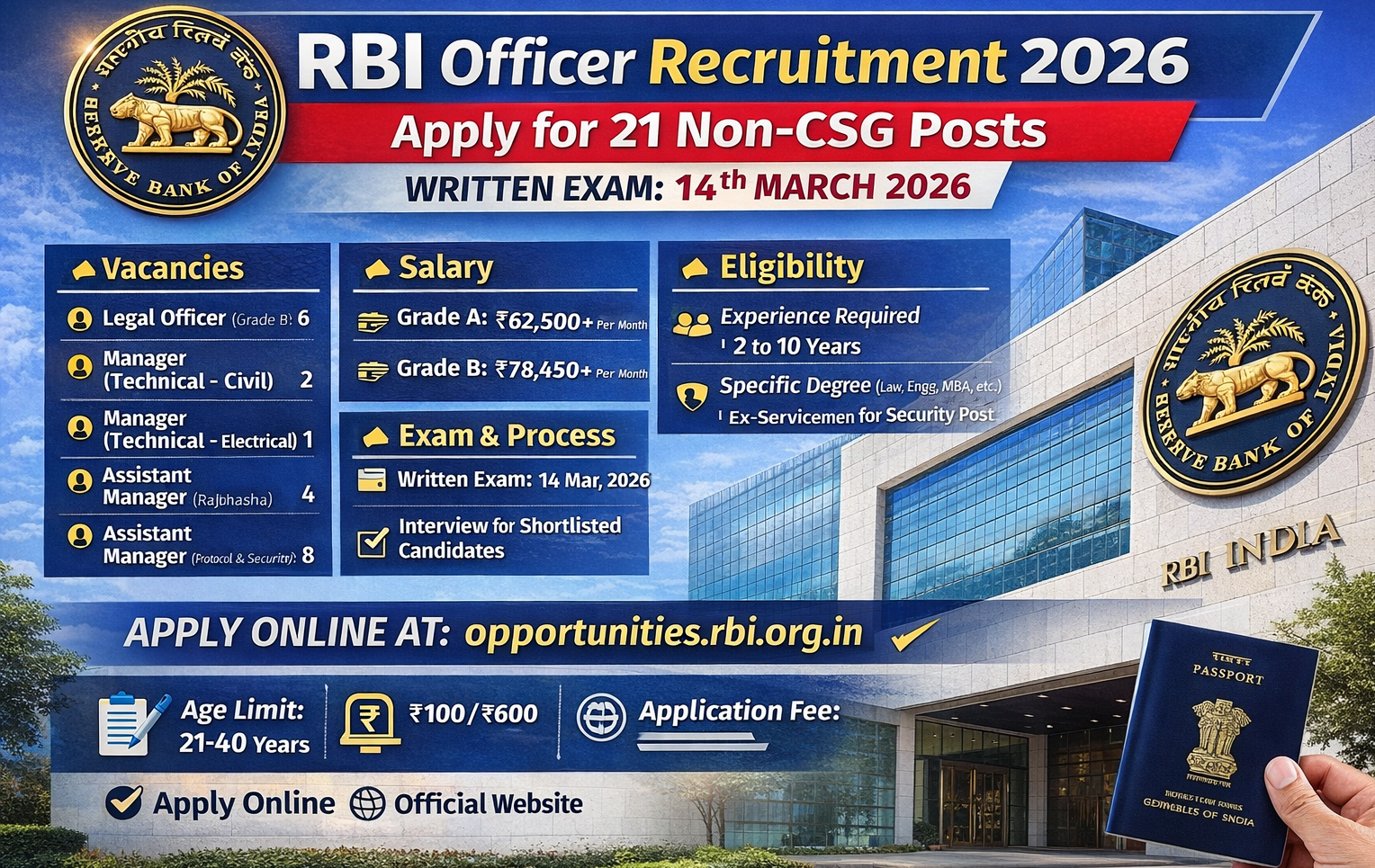 RBI Officer Recruitment 2026