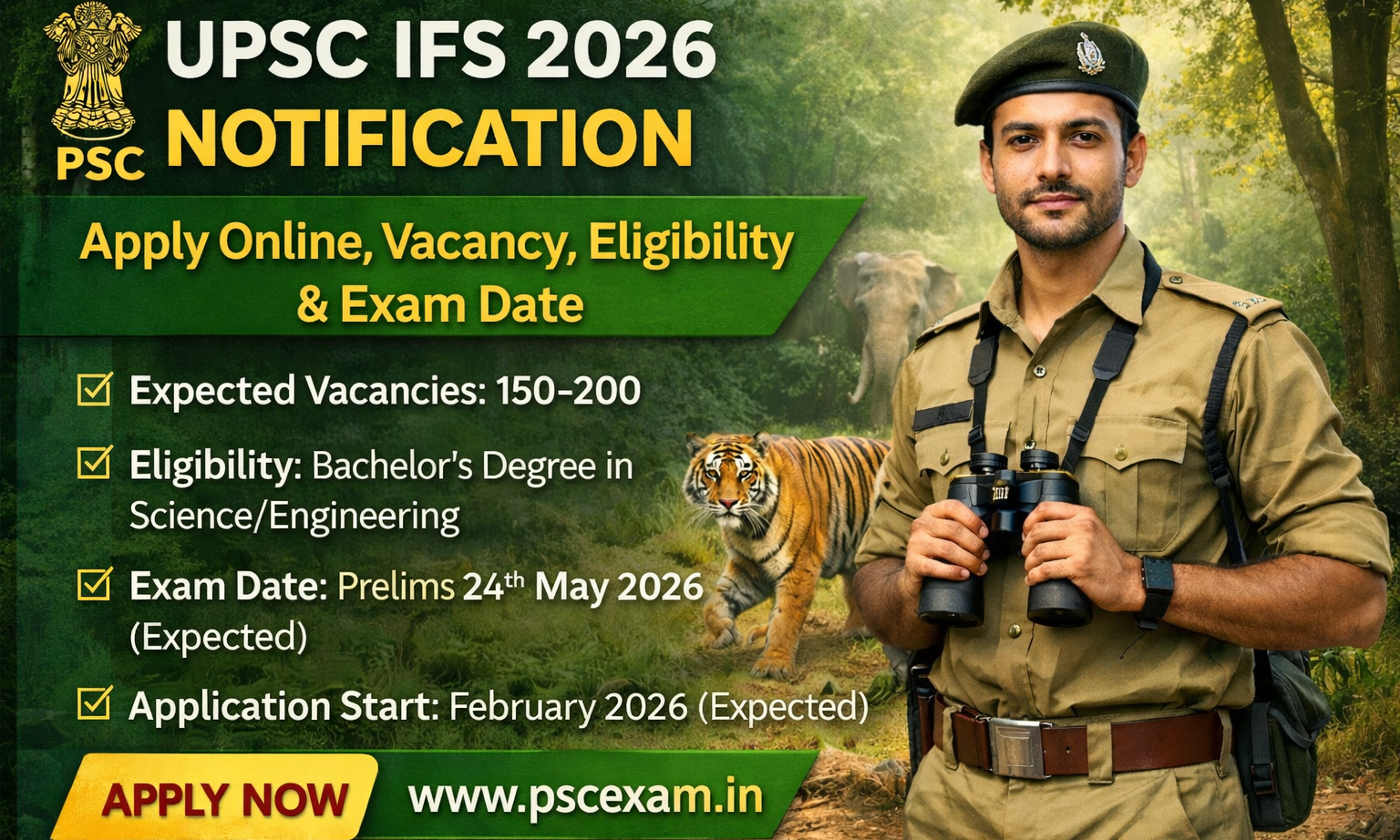 UPSC IFS 2026 Notification Out Soon – Apply Online, Eligibility, Vacancy