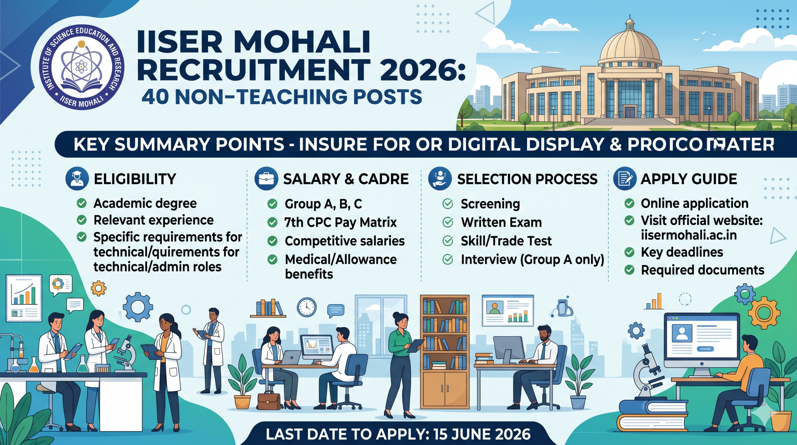 IISER Mohali Recruitment 2026 for 40 Non-Teaching Posts | Apply Online, Salary, Eligibility